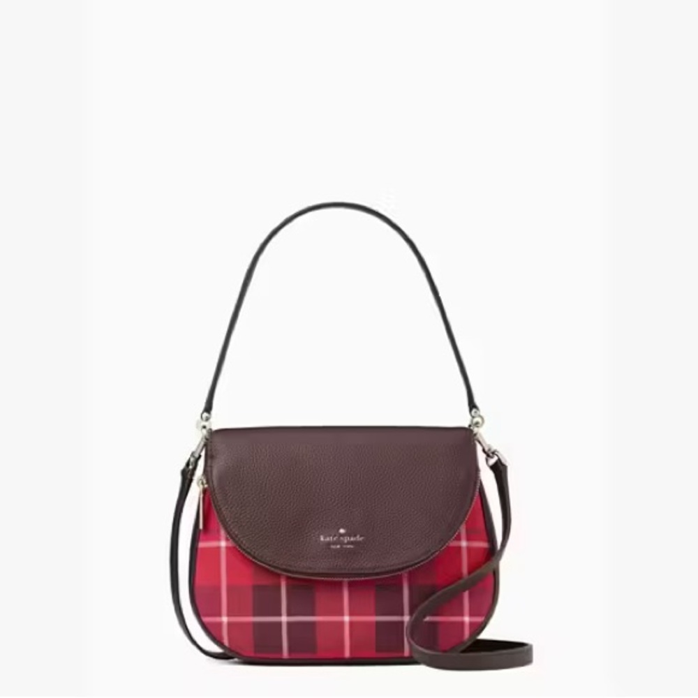 Leila Plaid Medium Flap Shoulder Bag - Picture 3 of 3